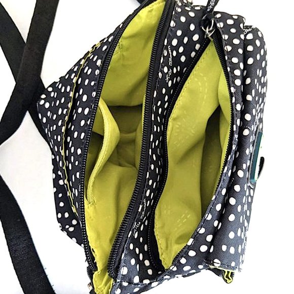 Lily Bloom Crossbody Bag Flap - Black & White Polka Dots - Picture 4 of 5